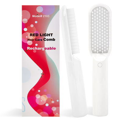 Buy Rechargeable Red Light Hair Brush Featuring 660nm LED Hair Growth Therapy online manufacture
