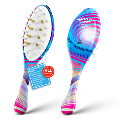 comprare 450mAh 3.7V spazzola ricaricabile per capelli EMS 450nm Blu LED Comb Therapy fabbricazione online