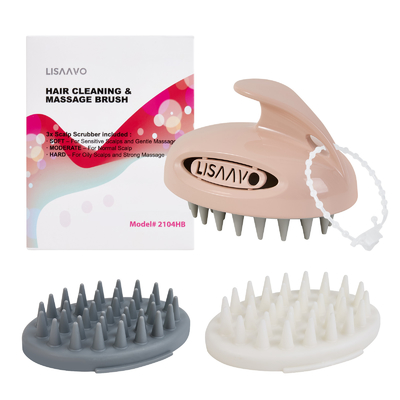 comprare 3 Spazzolatore intercambiabile per massaggiare il capello rosa per lavare i capelli spazzola per il capello fabbricazione online