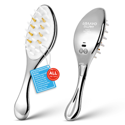 comprar 1.8W LED Combinador de terapia de luz EMS cepillado de pelo de vibración con peine extraíble Fabricación en línea
