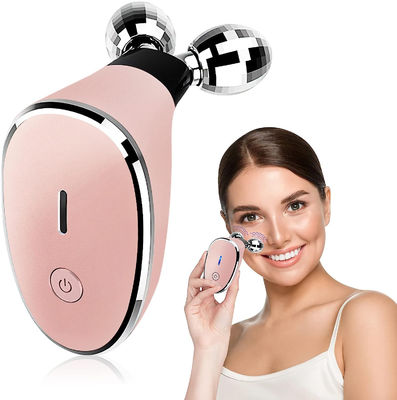 comprar Rodillo facial de microcorriente de 300 mAh, 170 g, esculpidor facial eléctrico, blanco y rosa Fabricación en línea