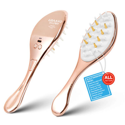 Buy Electric Hair Brush with 650nm Red Light Therapy EMS Microcurrent and IONIC Hair Care Technology online manufacture
