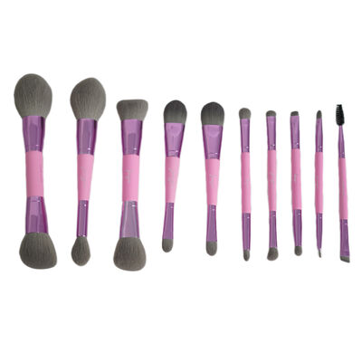 comprare Set di spazzole da trucco professionali a doppia estremità in 10 pezzi con 20 funzioni e pennelli di nylon premium fabbricazione online