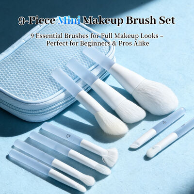 Mua Bộ bàn chải trang điểm du lịch nhỏ 9 mảnh với 300.000 + sợi lông cực mềm và tùy chọn màu macaron với kích thước nhỏ gọn thân thiện với du lịch sản xuất trực tuyến