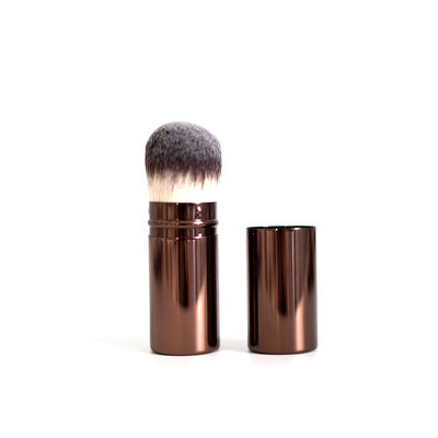 comprare Spazzola di trucco portatile a forma di palma con pennelli in nylon tricolore e maniglia in metallo di alluminio per uso professionale fabbricazione online