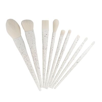 comprar 9pcs Conjunto completo de pinceles de maquillaje de plástico de PLA ecológico Fabricación en línea